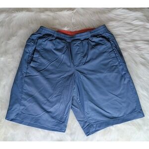Bird Dogs Men's Grey Lined Swim Athletic Gym Zippered Pocket Shorts Trunks Large